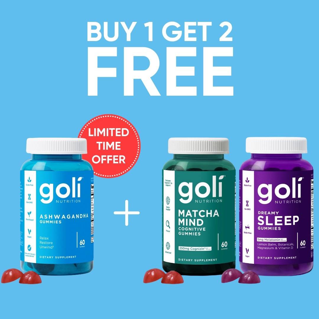 Goli® Ashwagandha Gummies Plus Get 2 FREE (Matcha & Sleep)