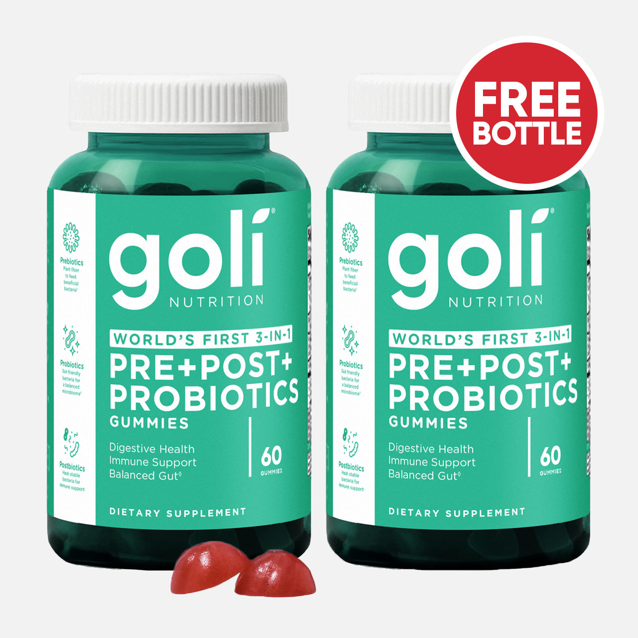 Buy 1 Get 1 FREE Goli® Probiotic+ Gummies