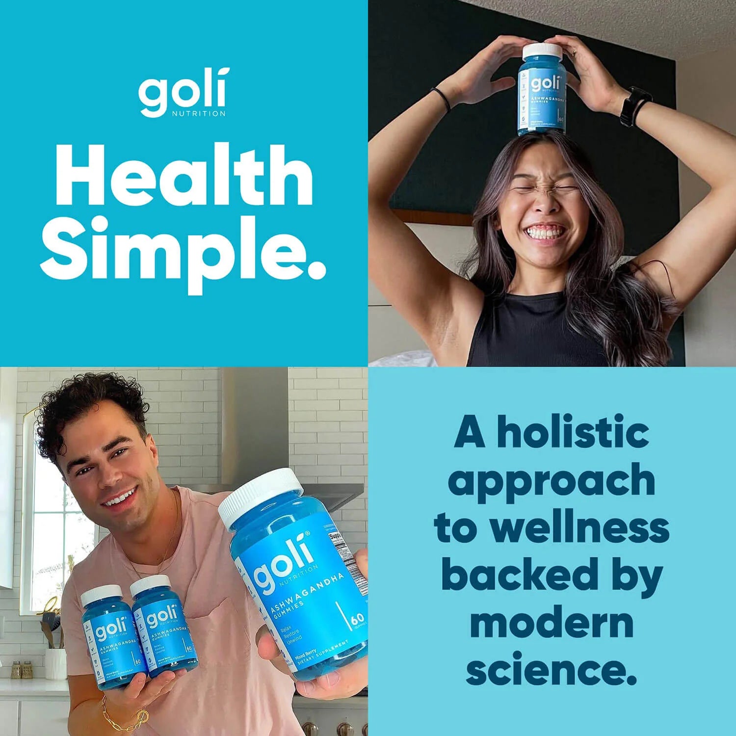 1 Pack Goli® Ashwagandha Gummies + FREE Sleep Gummies