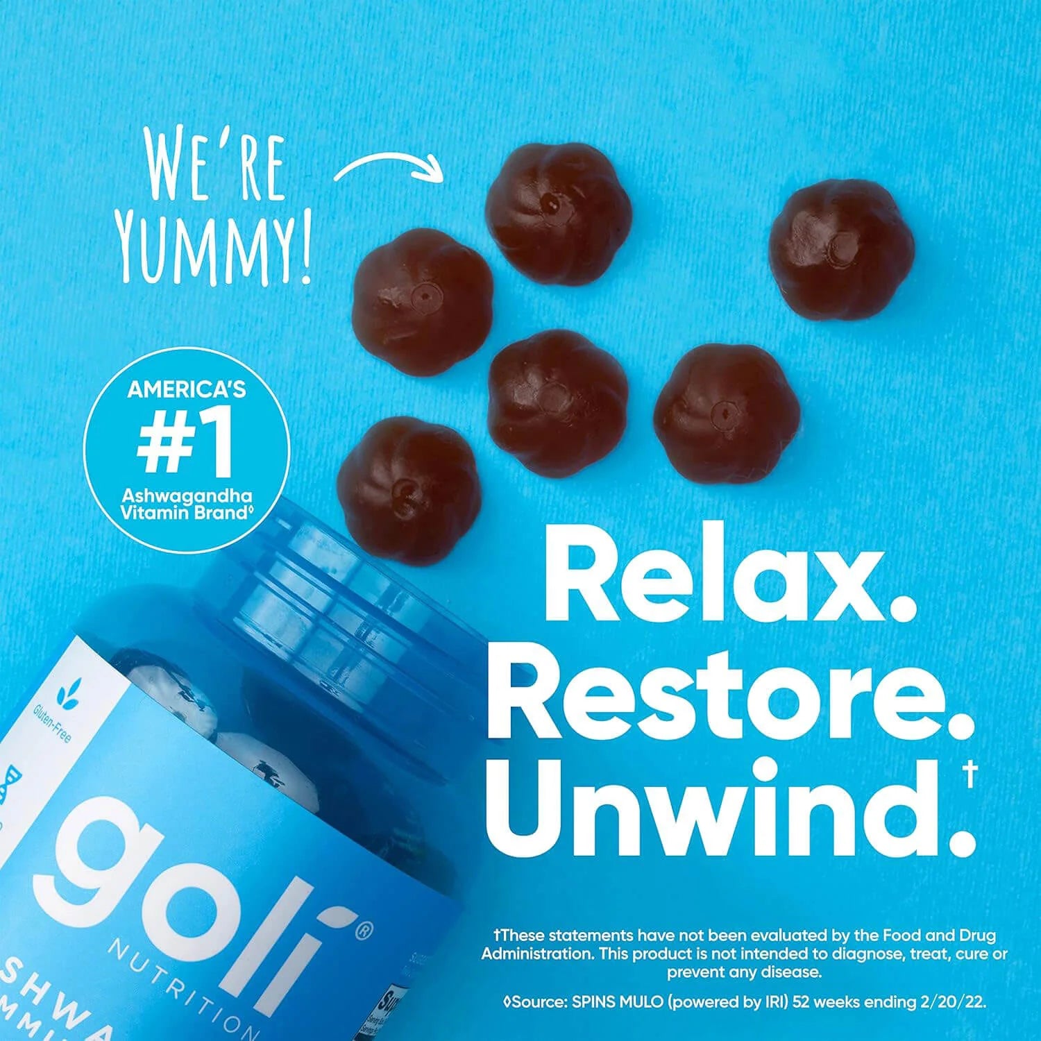1 Pack Goli® Ashwagandha Gummies + FREE Sleep Gummies